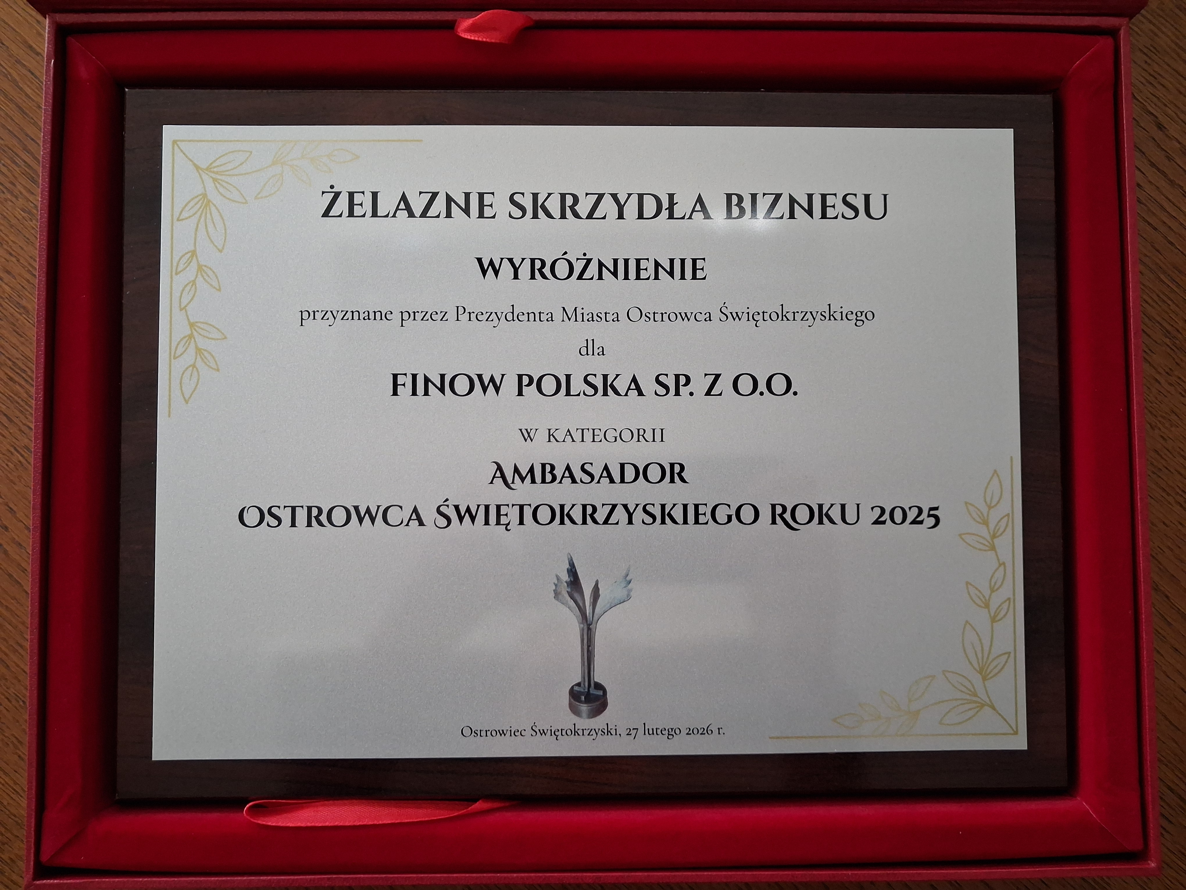 Iron Wings of Business 2025: FINOW POLSKA among the Ambassadors of Ostrowiec Świętokrzyski!